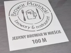 Komplet szablonów malarskich wielokrotnego użytku apet 1mm wraz z wykonaniem projektu graficznego - Wzór graficzny. Okrągły