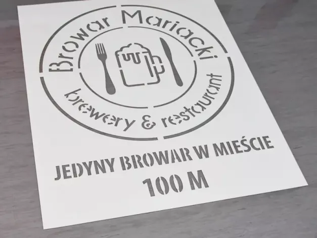 Komplet szablonów malarskich wielokrotnego użytku apet 1mm wraz z wykonaniem projektu graficznego - Wzór graficzny. Okrągły