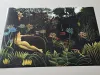 Reprodukcja Il sogno, Henri Rousseau - Wzór graficzny. Postać kobiety w ogrodzie, otoczona roślinnością i zwierzętami