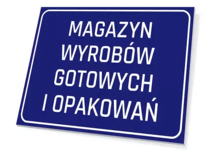 Tabliczka Magazyn wyrobów gotowych i opakowań