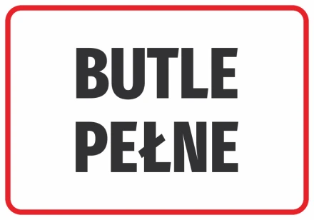 Naklejka Butle pełne