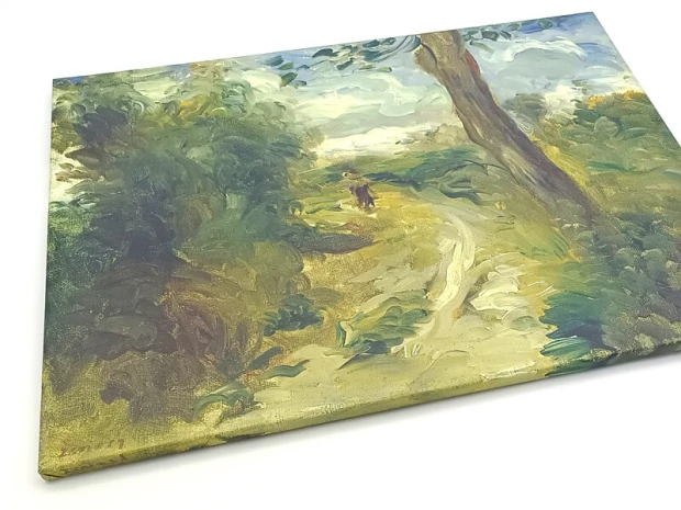 Reprodukcja obrazu Landscape between Storms Auguste Renoira ukazana jako gotowy produkt na płótnie z boku