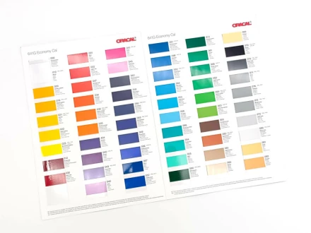 Wzornik kolorów naklejek w wersji błyszczącej 