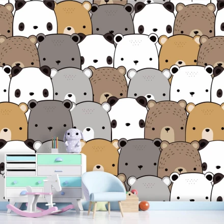 Tapeta do pokoju dziecka Misie 0115