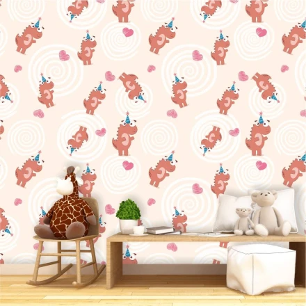 Tapeta dla dzieci wesołe dinozaury 0263