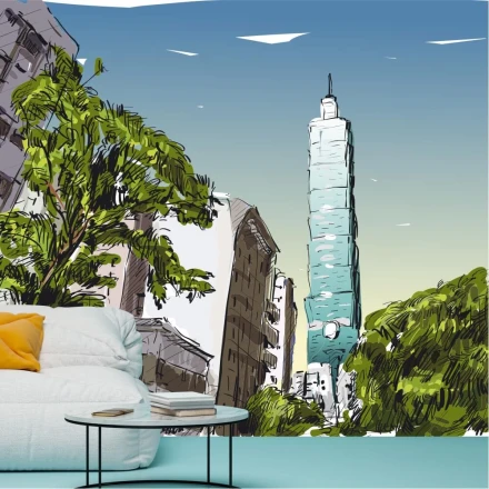 Tapeta na ścianę Wieżowce w Tajpej 0369