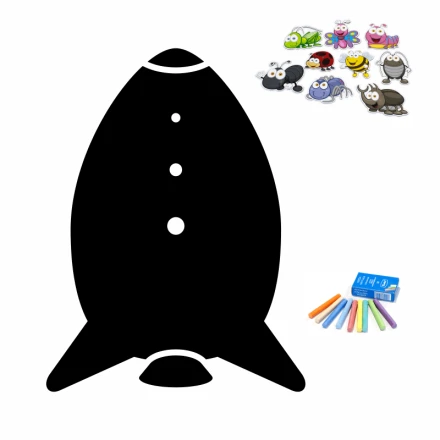 Tablica magnetyczna kredowa dla dziecka rakieta 021