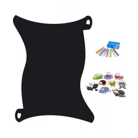 Tablica magnetyczna kredowa do baru, restauracji Menu 077 - Wzór graficzny. Tablica ma kształt falisty, obok kredki