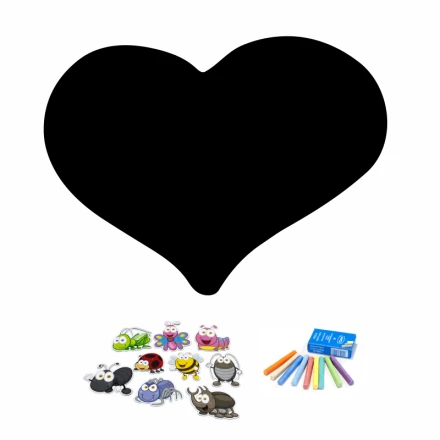 Tablica magnetyczna kredowa serce 015