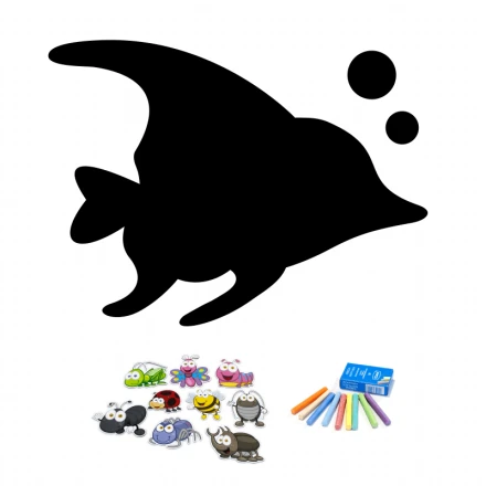 Tablica magnetyczna kredowa do pokoju dziecięcego Ryba 223