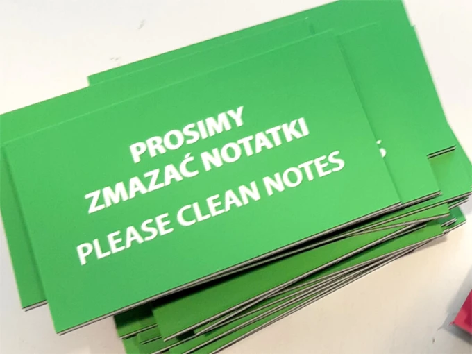 Indywidualna dwustronna mata magnetyczna z nadrukiem, usztywniona PCV 2mm, powierzchnia mat, 7 x 12 cm - Wzór graficzny