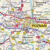 Mapa administracyjno drogowa Polski nakładka magnetyczna - Wzór graficzny. Mapa przedstawia sieć dróg, miast i numerów tras