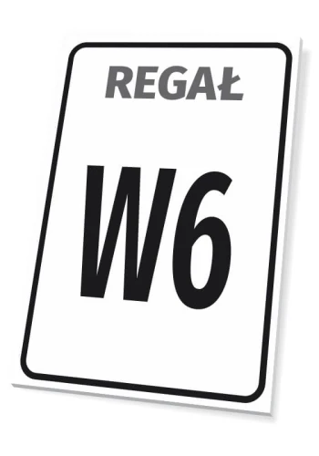 Tabliczka informacyjna oznaczenie regału