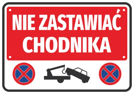 Naklejka Nie zastawiać chodnika