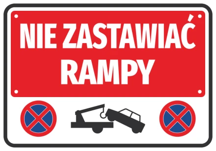 Naklejka Nie zastawiać rampy
