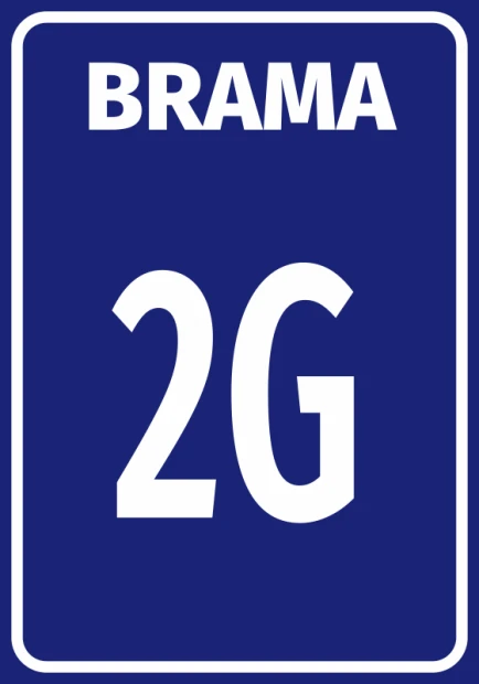 Naklejka Brama z numerem lub literą
