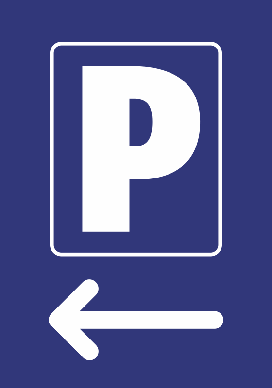Naklejka Parking kierunek w lewo