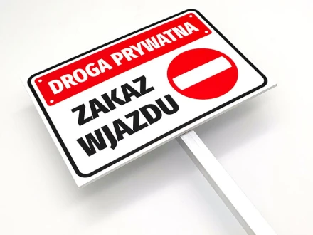 Słupek aluminiowy do tabliczek