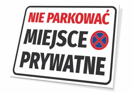 Tabliczka Nie parkować Miejsce prywatne