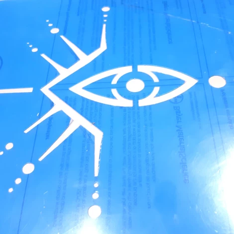 Indywidualny szablon malarski wielokrotnego użytku, appet 1 mm, 30 x 60 cm - Wzór graficzny. Wzór z okiem otoczonym