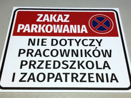 Indywidualna tabliczka z nadrukiem, PCV 5mm, laminat matowy, 50 x 40 cm