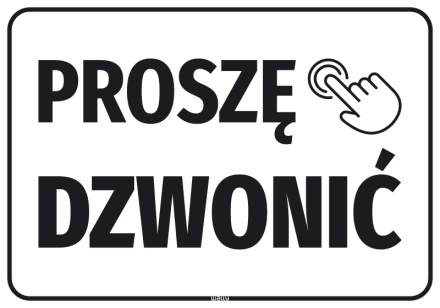 Naklejka Proszę dzwonić