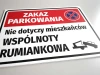 Indywidualna tabliczka z nadrukiem, PCV 5 mm, laminat matowy, 70 x 50 cm - Wzór graficzny. Czerwone tło z białym napisem