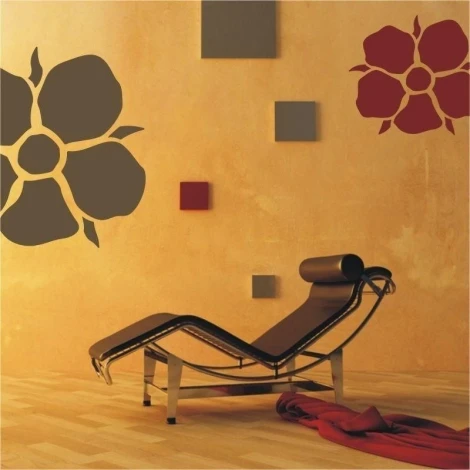 Elegancki szablon malarski klasik 203, przedstawiający kwiatowe motywy w ciepłych odcieniach, idealn