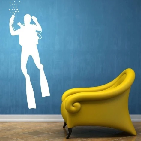 Stylowy szablon malarski nurek 03 dodaje charakteru nowoczesnemu wnętrzu, idealny do inspirujących p