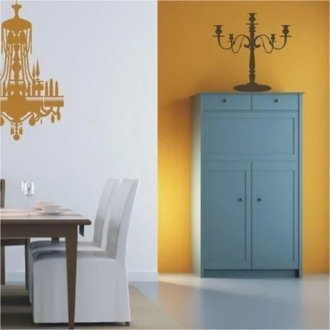 Elegancka naklejka świecznika 1056 w nowoczesnym wnętrzu, dodająca charakteru i stylu do przestrzeni
