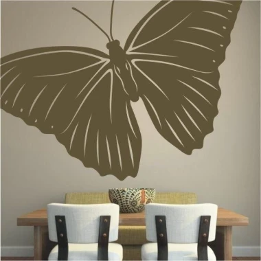 Motyl 002 w eleganckim odcieniu brązu, doskonale komponujący się z nowoczesnym wnętrzem jadalni.