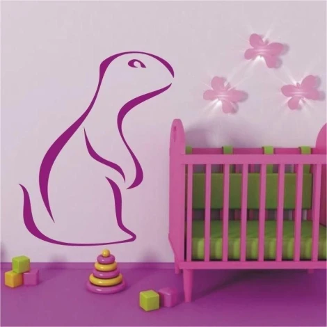 Urokliwa naklejka zwierząt w pastelowych barwach, idealna do przytulnego pokoju dziecięcego.