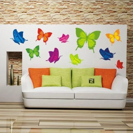 Naklejki wielokolorowe motyle zestaw 1320