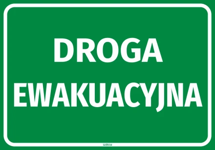 Naklejka informacyjna Droga ewakuacyjna