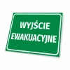 Tabliczka Informacyjna Wyjście ewakuacyjne - Wzór graficzny. Zielone tło z białym napisem WYJŚCIE EWAKUACYJNE