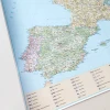 Folia tablicowa suchościeralna z własnym nadrukiem - Wzór graficzny. Mapa przedstawiająca Półwysep Iberyjski z granicami