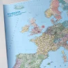 Folia magnetyczna suchościeralna z własnym nadrukiem - Wzór graficzny. Mapa Europy z kolorowymi granicami krajów i nazwami