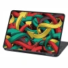 Naklejka na laptopa Graffiti P544 - Wzór graficzny. Kolorowe strzałki w zielonym, czerwonym i żółtym na czarnym tle
