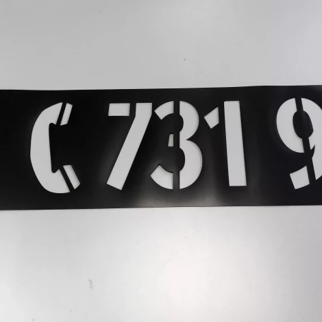 Indywidualny zestaw 5 szt. szablonów magnetycznych, grubość 0,7 mm, zgodnie ze specyfikacją klienta - Wzór graficzny. Wzór