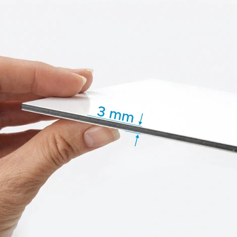 Płyta dibond 3 mm biała na wymiar - Wzór graficzny. Prosta, gładka powierzchnia z białym tłem