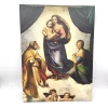 Reprodukcja Sistine Madonna, Rafael Santi - Wzór graficzny. Postacie w szatach, chmury, zasłony, anioły
