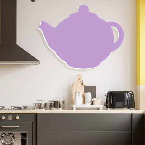 Tablica magnetyczna suchościeralna do kuchni Imbryk 402 - Aranżacja w kuchni. Ściany w jasnych kolorach, nowoczesne meble