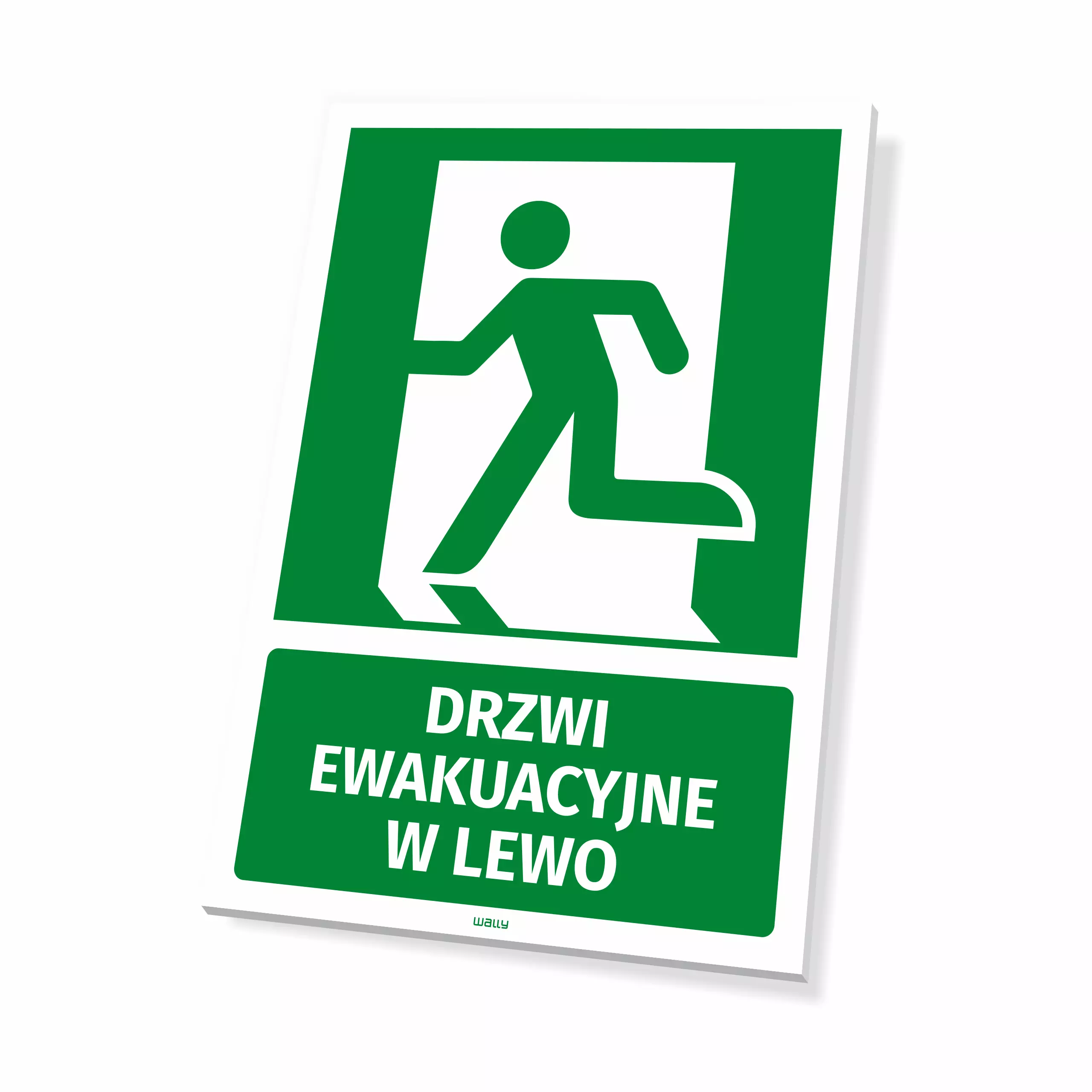 Tabliczka informacyjna - Drzwi ewakuacyjne w lewo