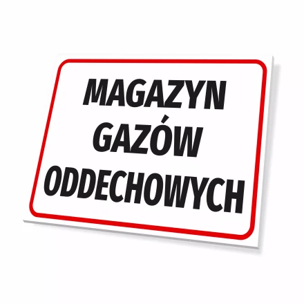 Tabliczka: Magazyn gazów oddechowych
