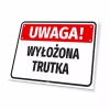 Tabliczka ostrzegawcza Uwaga! Wyłożona trutka w nowoczesnym stylu, idealna do biura lub zakładu prod