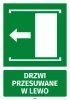 Naklejka: Drzwi przesuwane w lewo