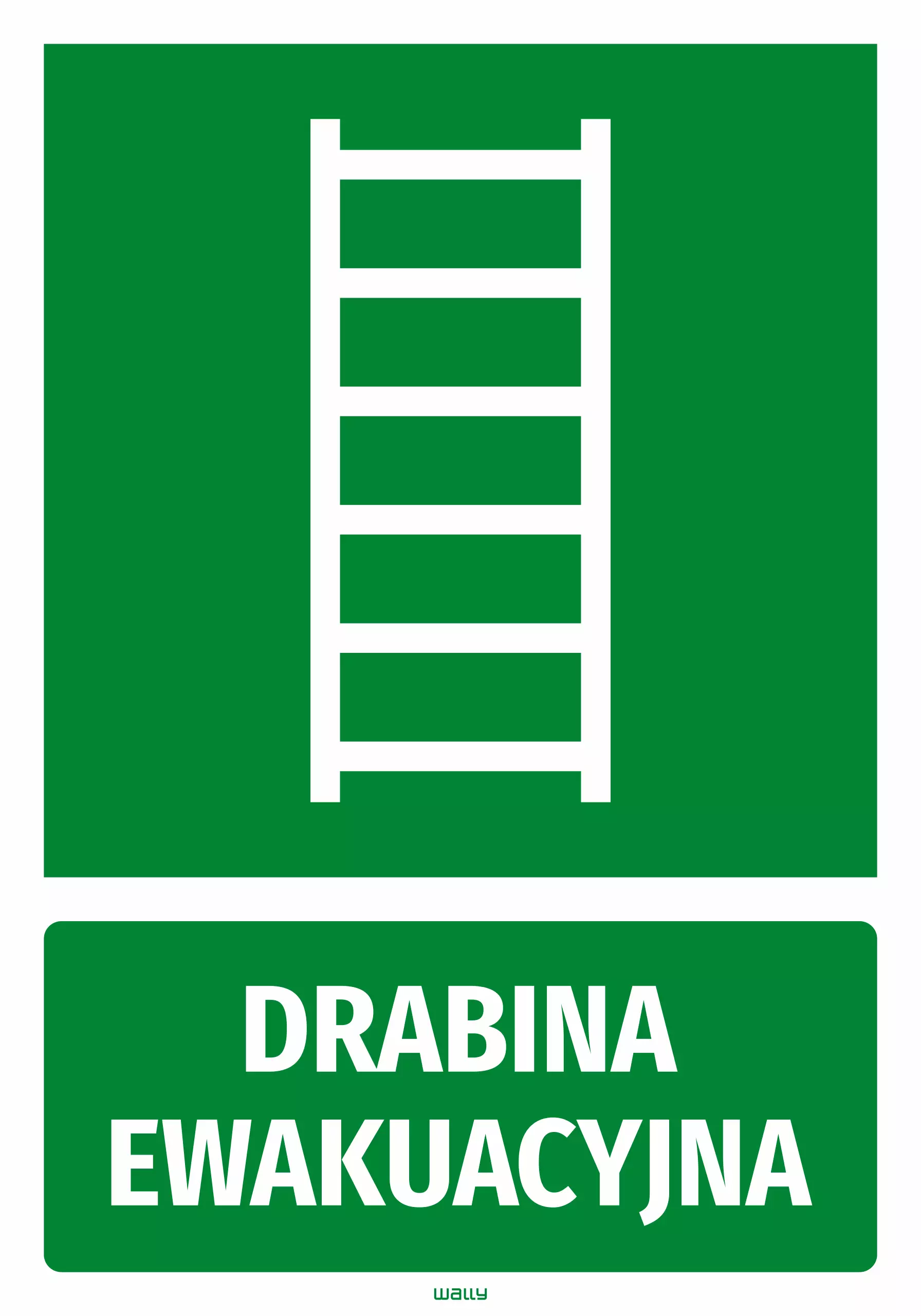 Naklejka informacyjna Drabina ewakuacyjna