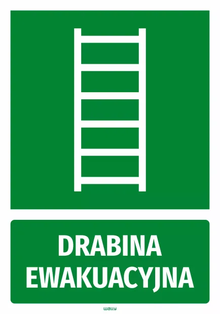Naklejka informacyjna Drabina ewakuacyjna