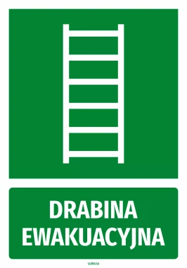 Naklejka informacyjna Drabina ewakuacyjna