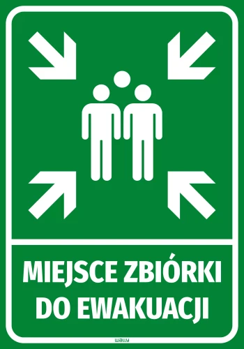 Naklejka Miejsce zbiórki do ewakuacji